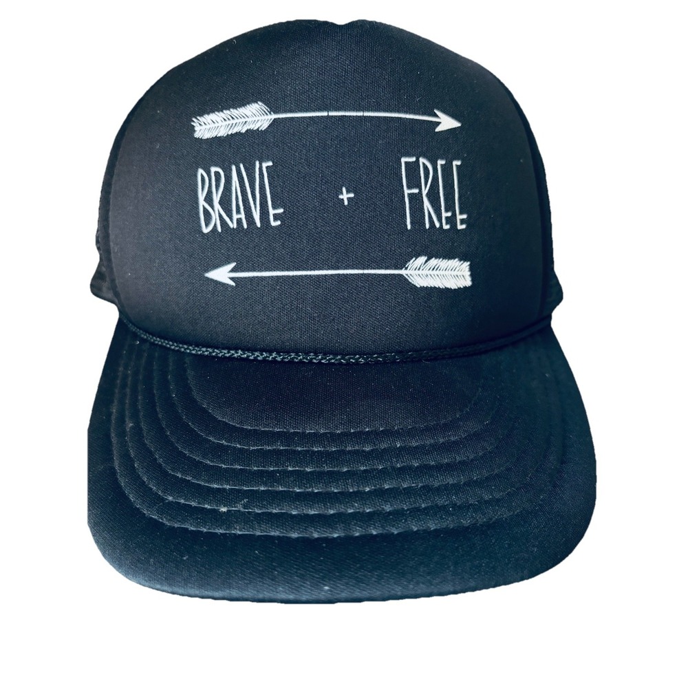 BRAVE & FREE Foam Snapback Trucker Hat Boho Arrows Hat Gorpcore Outdoor Camping